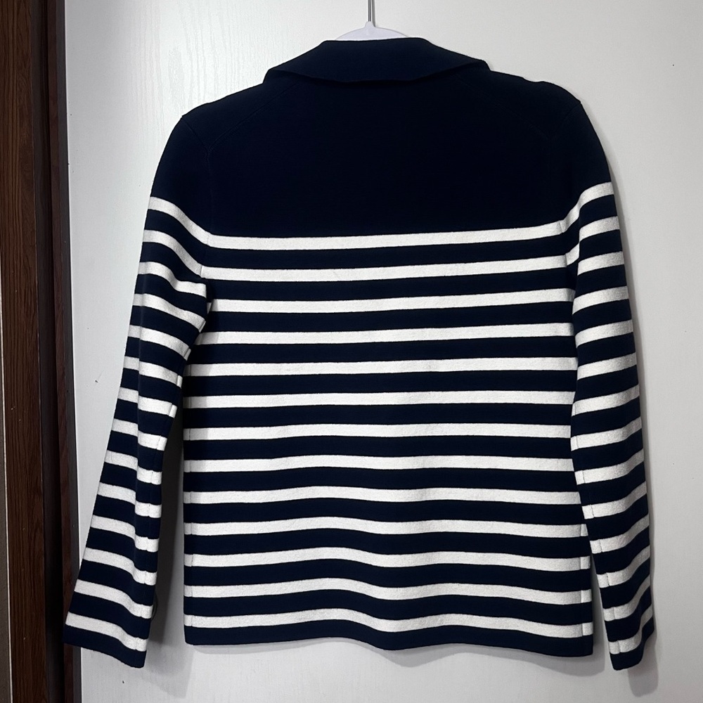 J. Crew Striped Blazer in Navy and White XS - Picture 3 of 13